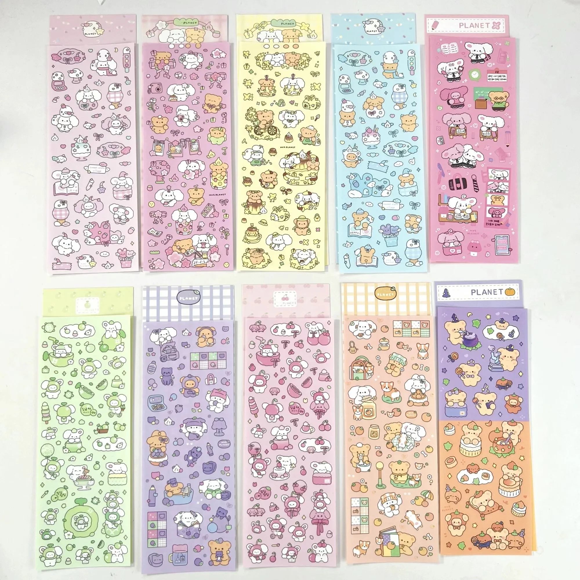 NONE MINKYS Neue Ankunft 3 stücke 6 stücke Kawaii Bär Band Laser Bling Aufkleber DIY Sammelalbum Aufkleber Konfetti Dekoration DIY Foto rahmen 3