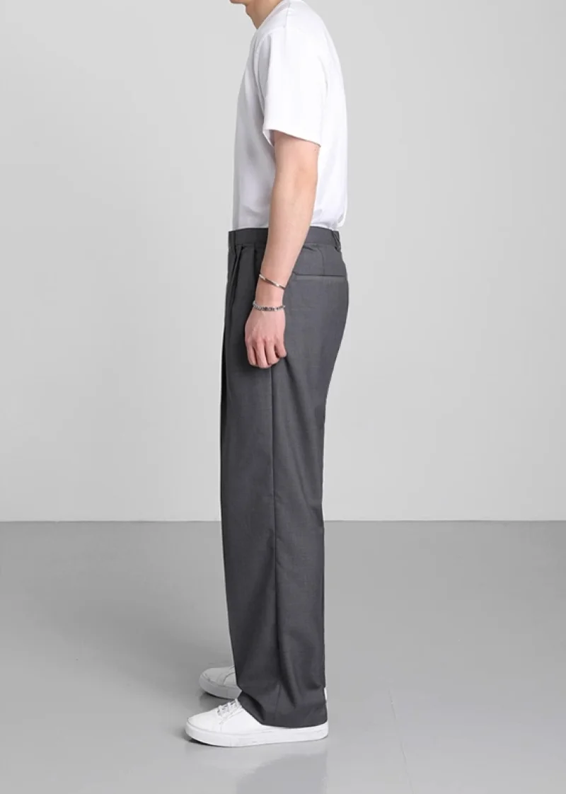 Men's suit pants Summer version simple and casual wide suit pants