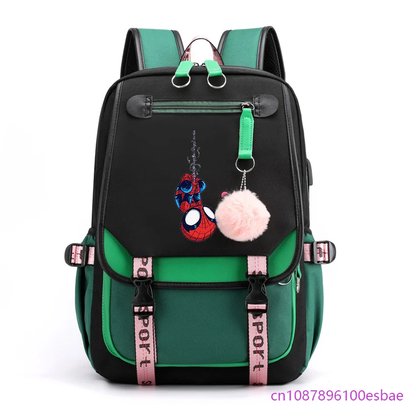 

Funny Spider Man Harajuku Printed Backpack Teenage School Style USB Rucksack Large Capacity Fulfillment Backpacks