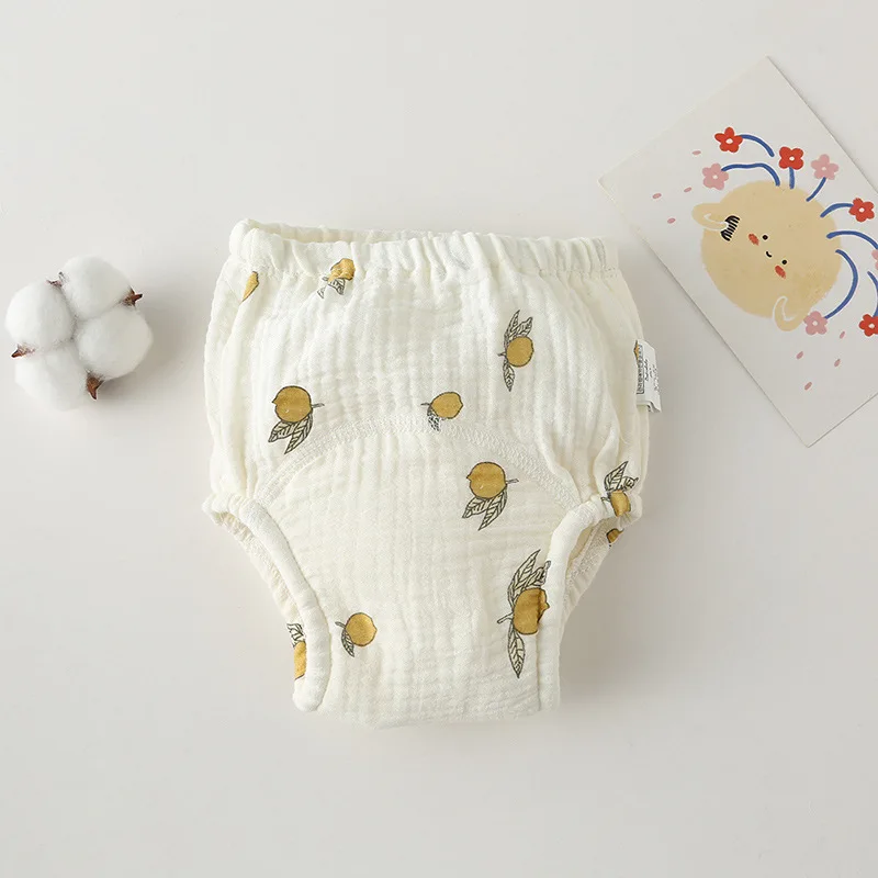 Washable Baby Training Pants Cotton Diapers Bubble Gauze Nappy Breathable Reusable Children's Underwear Toddler Cloth Diapers