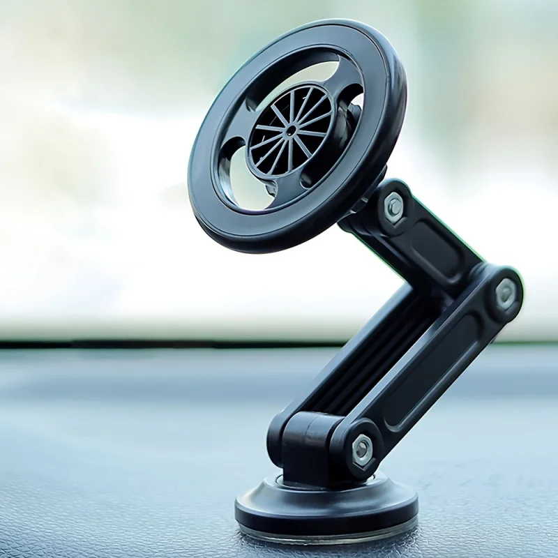 Foldable Car Phone Holder with Sturdy Suction Cup Base - Universal Clip-On Hands-Free Stand for GPS Navigation And Video image 2