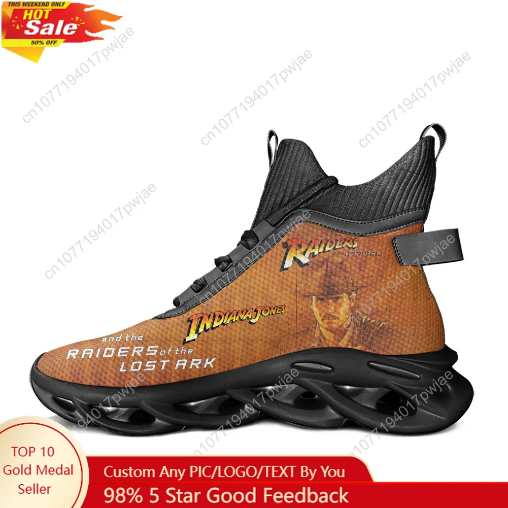 

Indiana Jones Raiders of The Lost Ark High Top Flats Sneakers Men Womens Sports Hiking Travel Shoes Running Shoes Custom Shoes
