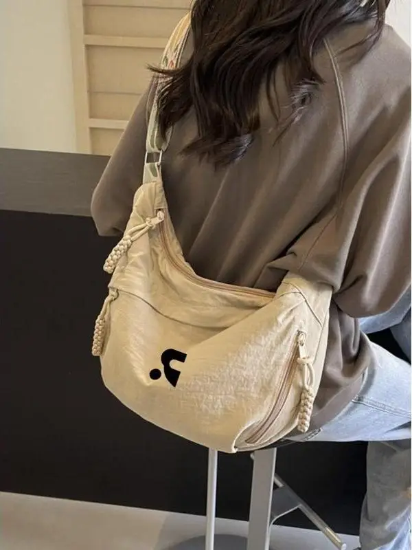 fashionable-large-capacity-dumpling-shaped-crossbody-bag-women's-multi-functional-waist-bag-casual-style-single-shoulder-bag