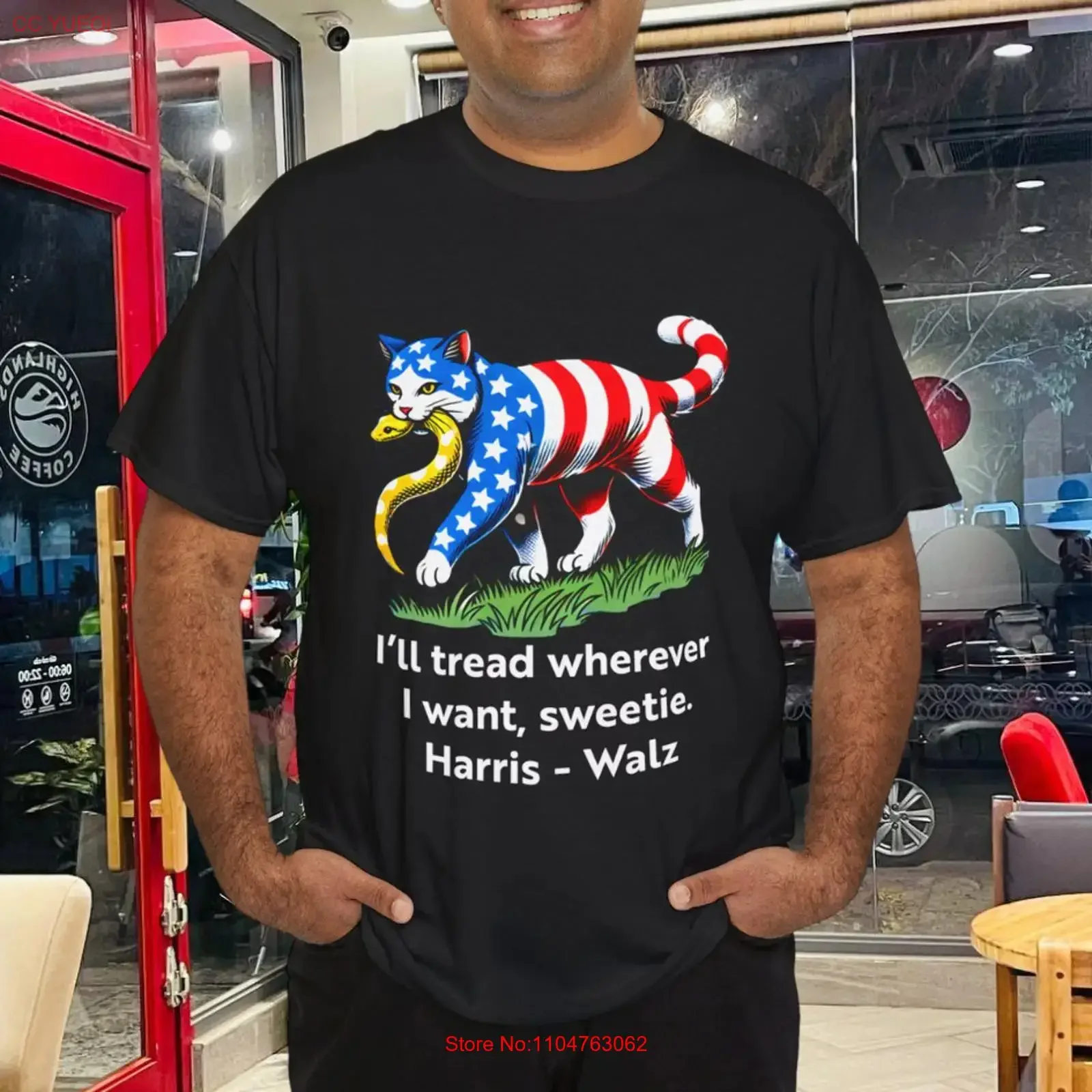 I'll Tread Wherever I Want Sweetie T Shirt vintage Washed Top For Everyday Wear Slightly designer clothes Soft Casual homme