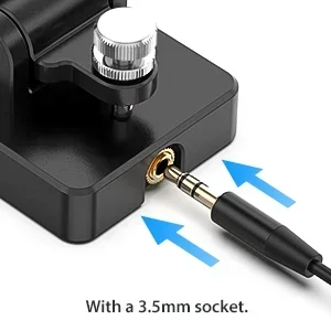 Single Vane ,Weight: 200g, Size: 3.8*1.8*1.8in, Morse Key, CW, Auto Base Magnetic Adsorption For Shortwave Radio(Black)