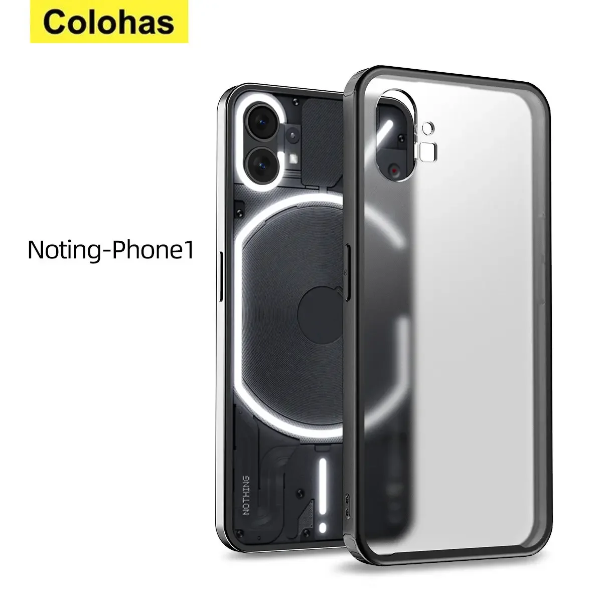 Capa Protetora 360 Fosca de PC+TPU com Bumper de TPU e Traseira de PC para Nothing Phone 1 2 One Two - Capa Armadura