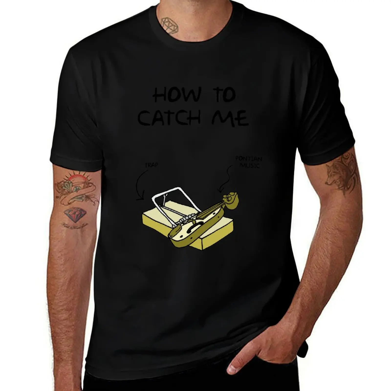 Camiseta How to Cach me Pontian Music, camiseta informal de manga corta con diseño sencillo