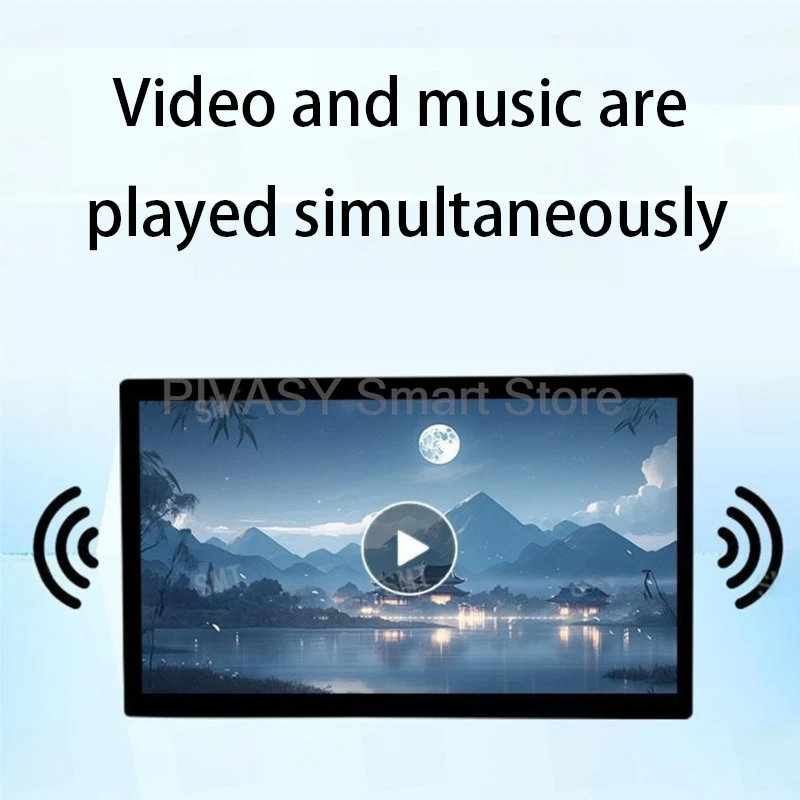 21.5 Inch HD Wall-Mounted Advertising Display WiFi Enabled Digital Signage for Supermarket Promotion Bank Loop Play Split Screen