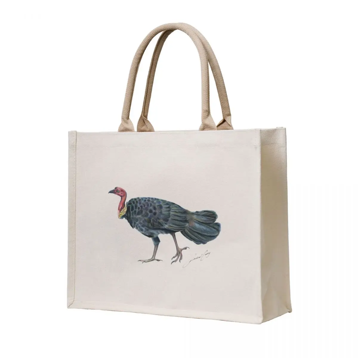 

Brush Turkey Bush Turkey Noosa Bird - with artists signature Tote Bag reusable shopping bags large size bags canvas shopping bag
