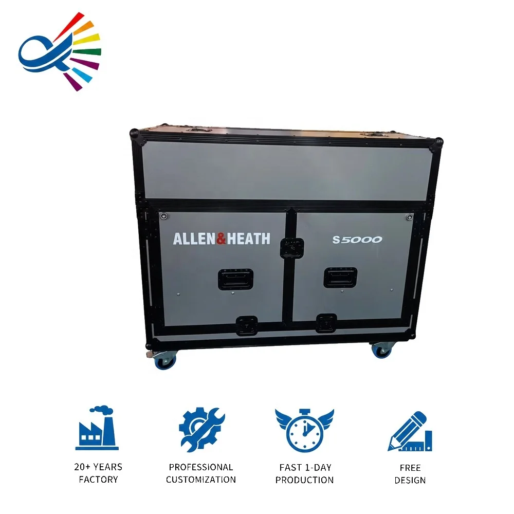 High Quality Customize Mixer Flight Case Hydraulic Plywood Flip Case For A&H S5000 Digital Mixer With ODM OEM Support
