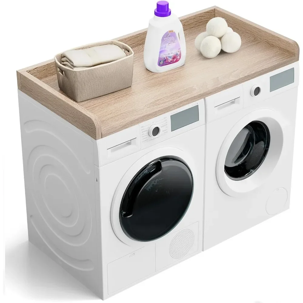 

Washer Dryer Countertop, 27.5" Depth x 54" Width, Washer Dryer Wood Top for Laundry Room Organization, Melamine Countertop