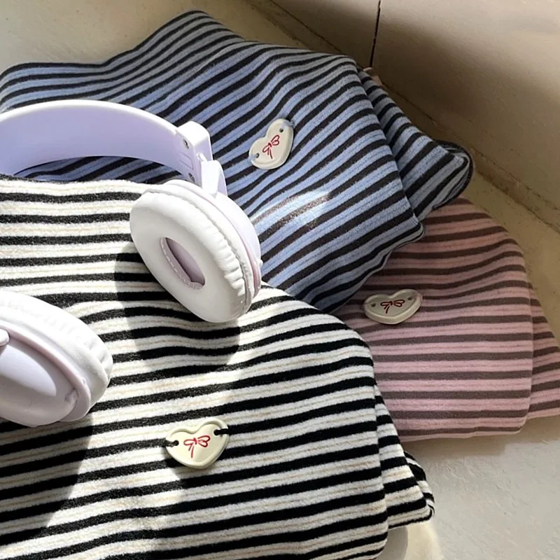 Warm Pet Base Layer, Striped Vest & Cartoon Pullover for Teddy & Bichon Frisé, Soft Winter Dog Clothes for Small & Medium Dogs