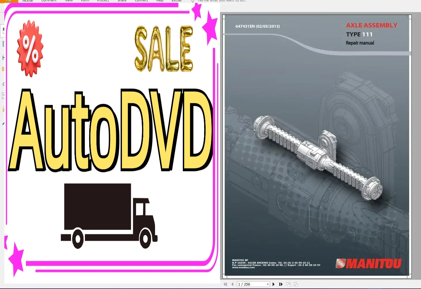 AutoDVD MANITOU Truck 15.8 GB Service Manual and Parts Manual DVD3