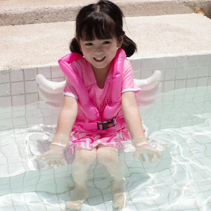 Ins Hot Cute Crab Wing Baby Swimming Jacket Toddler Float Swimming Ring Pool Infant Kid Life Jacket Buoyancy Vest Floating Row view 2
