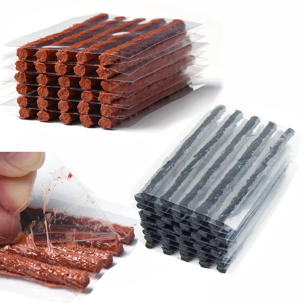 Tubeless Tire Repair Strips Stiring Glue for Tyre Puncture Emergency Repair Rubber Strips Car Moto Bike Vacuum Tire Repair Tools