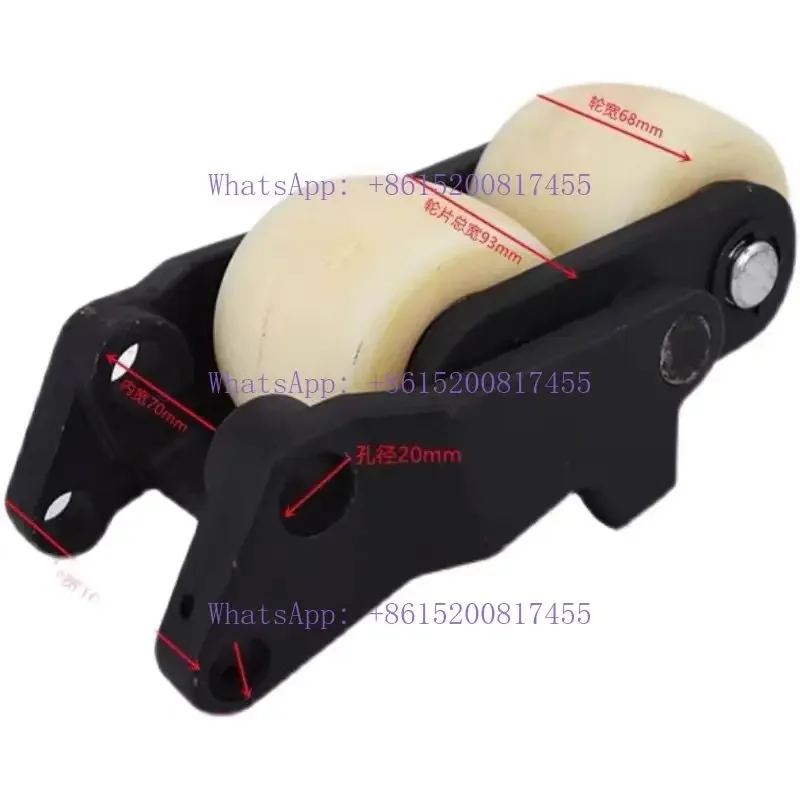 Manual hydraulic ground cow wheel frame assembly 80 * 70 nylon polyurethane PU front fork wheel accessories