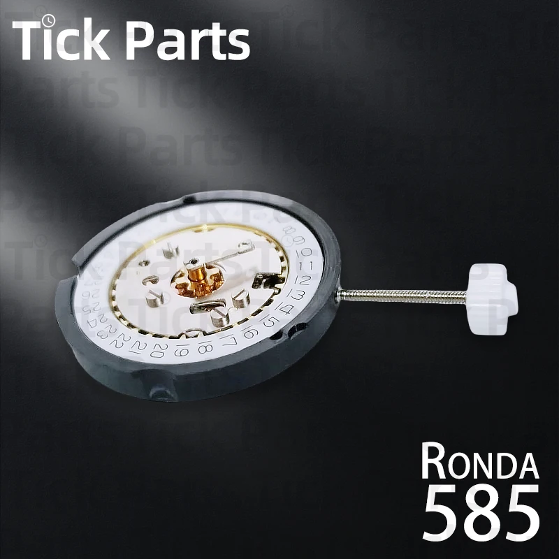 Ronda 585 Gerakan Kuarsa 20mm Diameter 3 Gerakan Jam Tangan Tanggal No. Baterai 362 untuk Perbaikan dan Penggantian Suku Cadang Swiss