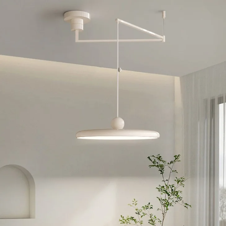

Cream Style Creative Iron Art Acrylic Movable Decor LED Chandelier Bedroom Study Studio Lighting Fixtures Dropshipping
