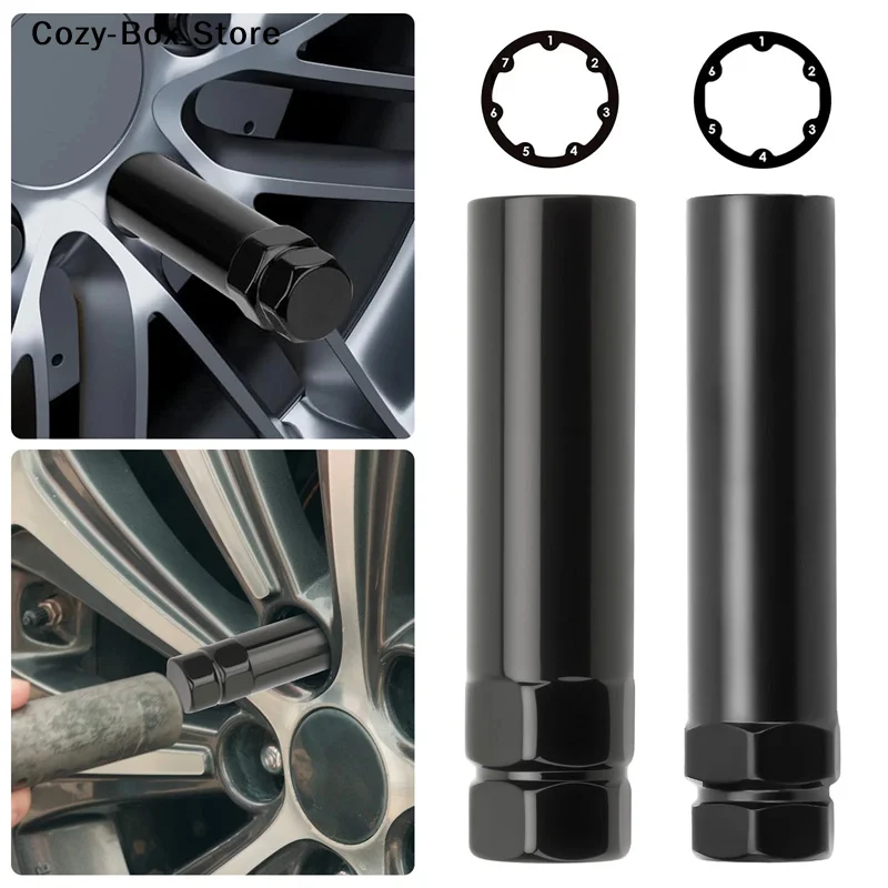 [ZY]Small 6 Spline & 7 Spline Sockets Fuel Rim Lug Nut Key Wrench For Aftermarket Lugnuts 14X1.5, 14X2.0, 12X1.5, 12X1.25[ZY]