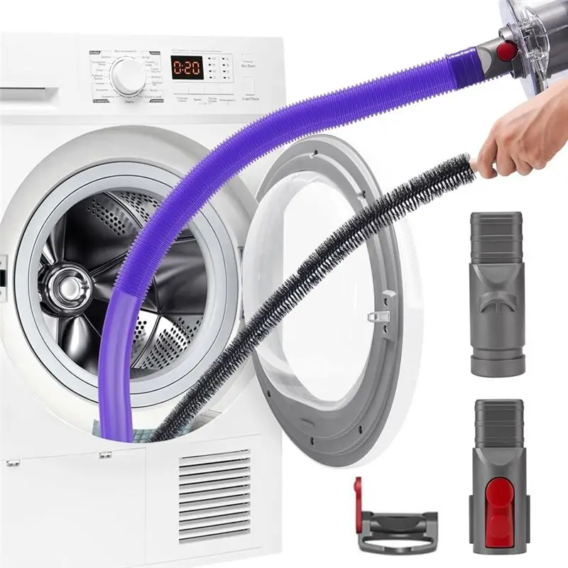 ABBZ-5PCS Dryer Vent Cleaner Kit  For Dyson V7 V8 V10 V11 V12 V15 V6  Dryer Vent Attachment   For Corners And Gaps Lint Removal - view 6