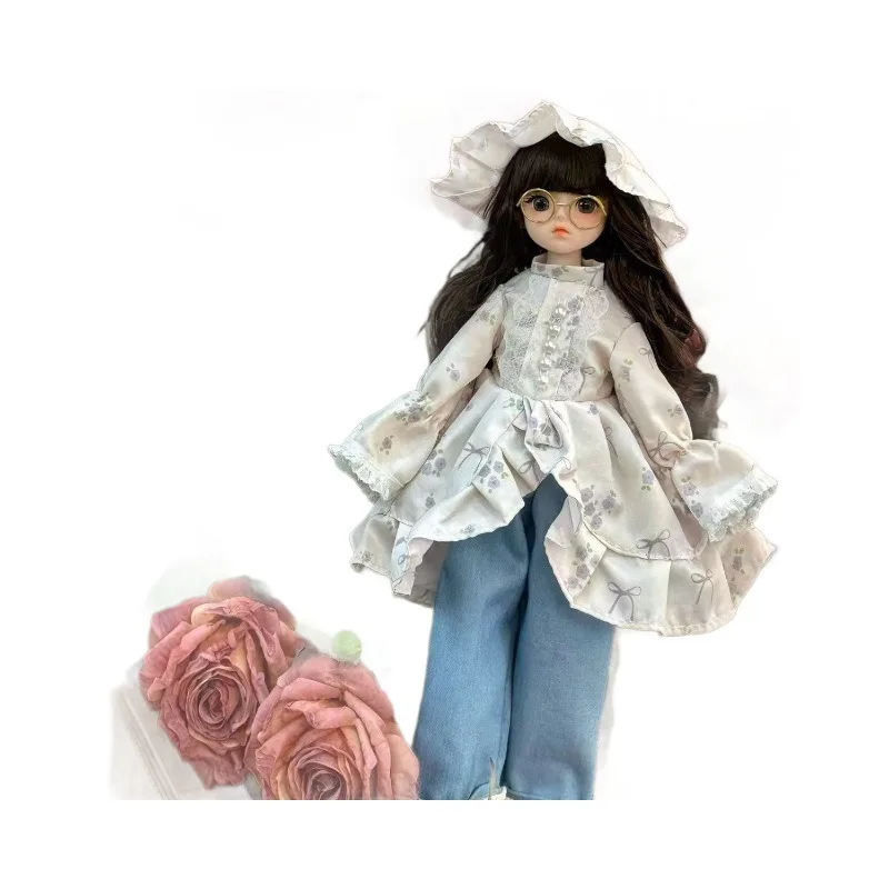 11.8 بوصة دمية 6 نقاط BJD متعددة المفاصل دمية لعبة دمية ملابس الطفل مجموعة ملابس لطيف فتاة هدية عيد ميلاد لغز متعة هدية دمية #5
