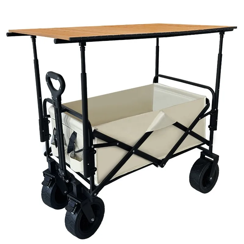 

Portable Hot Selling Camping Cart Trolley Outdoor Portable Camping Picnic Wagon 4 Wheel