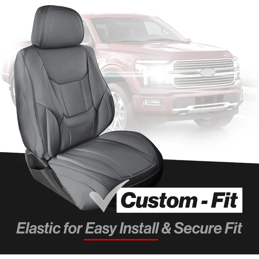 أغطية مقاعد السيارة المخصصة مصممة لـ 20052021 Nissan Frontier Crew Cab وKing Cab جلد ممتاز مع رغوة الذاكرة غير القابلة للانزلاق و #2