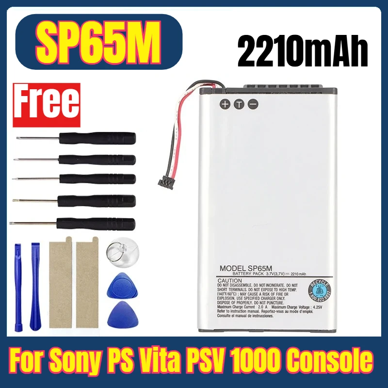 

3.7V 2210mAh SP65M Rechargeable Li-ion Battery Replacement for Sony PS Vita PSV 1000 Console