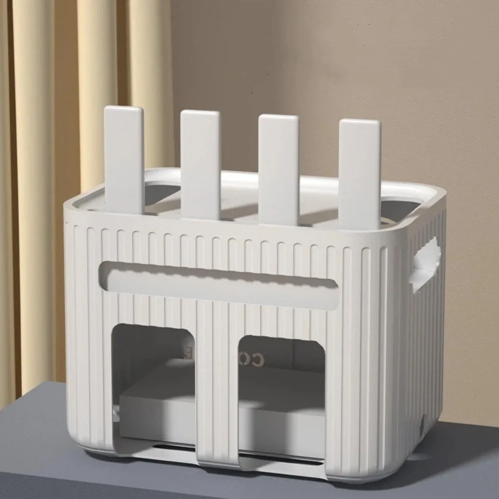 

New Double-Layer Router Storage Box No-Drilling Wall-Mounted Router Storage Rack Plastic Organizer Rack Home