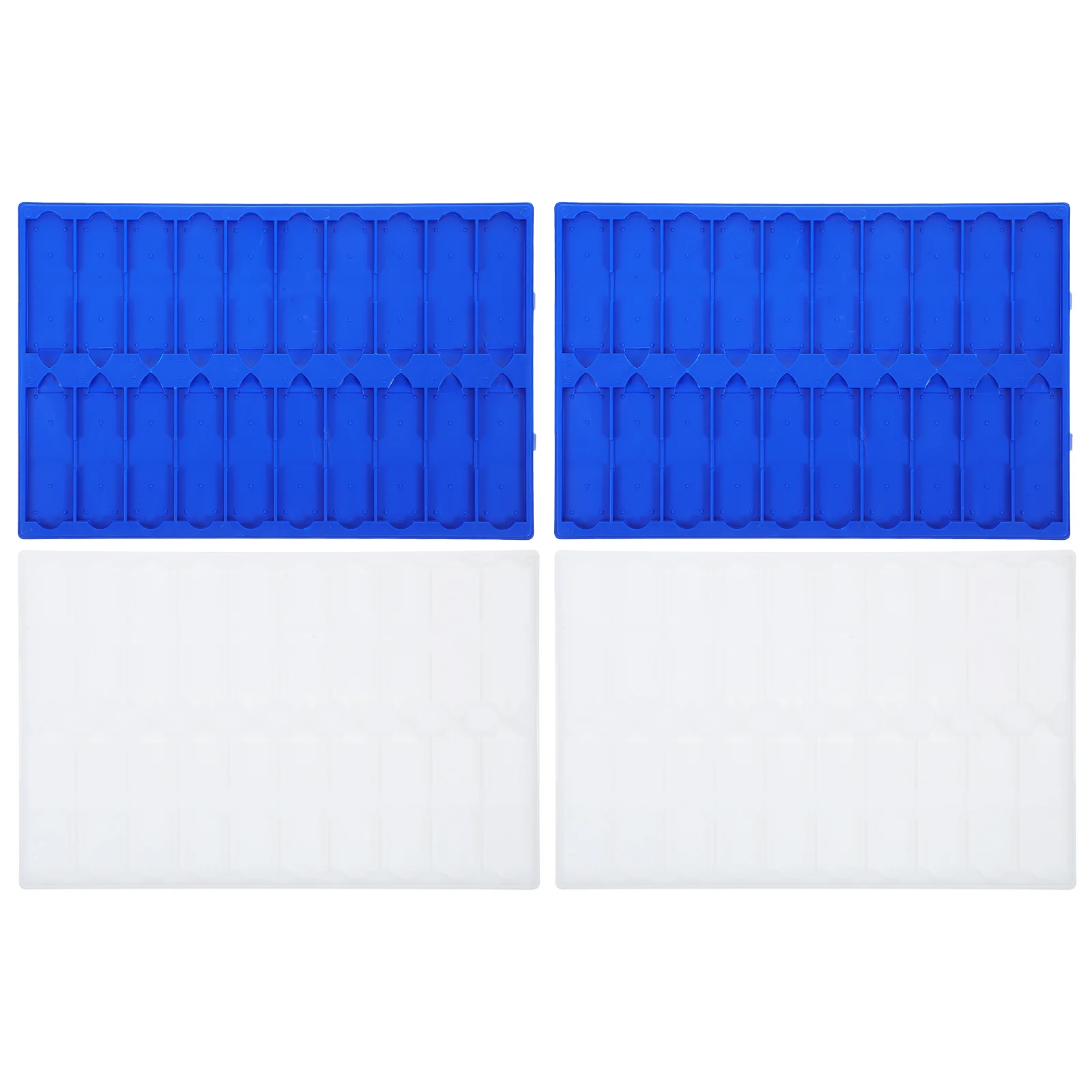 4 Pcs Tray Slide Storage Plate 20 Capacity Microscope Cardboard Child Tamper Evident Labels Slides