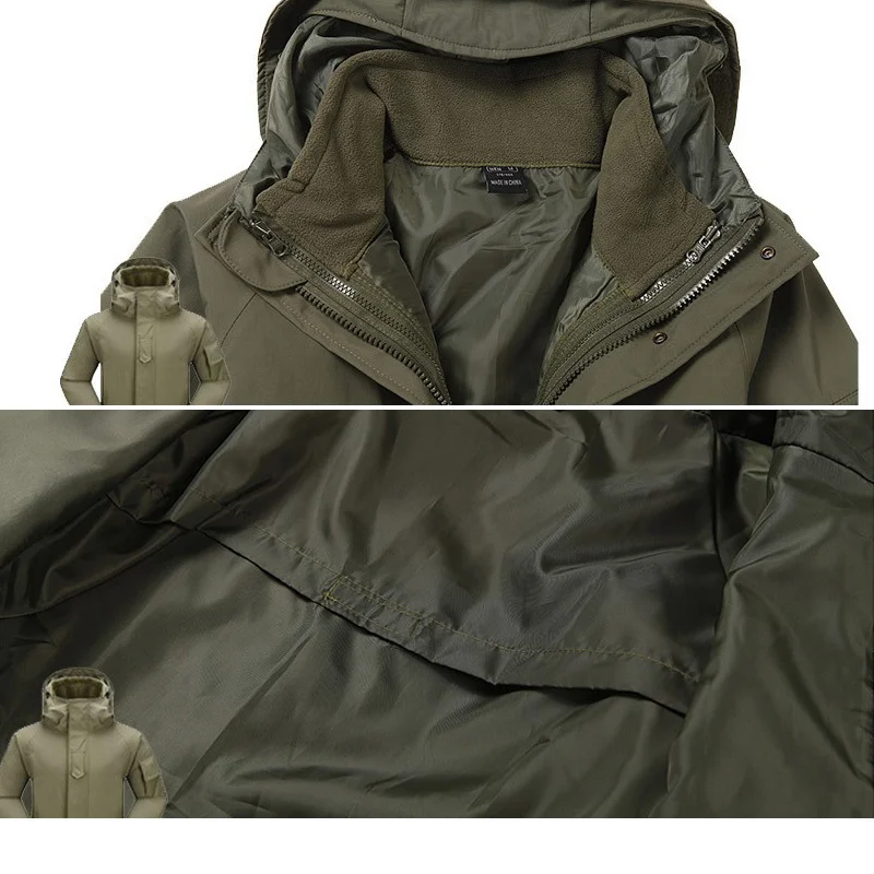 Imagem -03 - Cabolsa Grosso e Forro Parka de Camuflagem de Inverno Masculino 2in Jacket Tático Militar com Capuz Impermeável Caça Caminhada Outwear g8