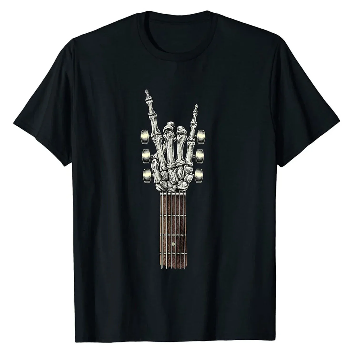 

Casual Short Sleeve Tshirt Summer Spring Fall Tops As Gifts Tees for Men Rock and Roll Guitar Print T Shirt harajuku tops
