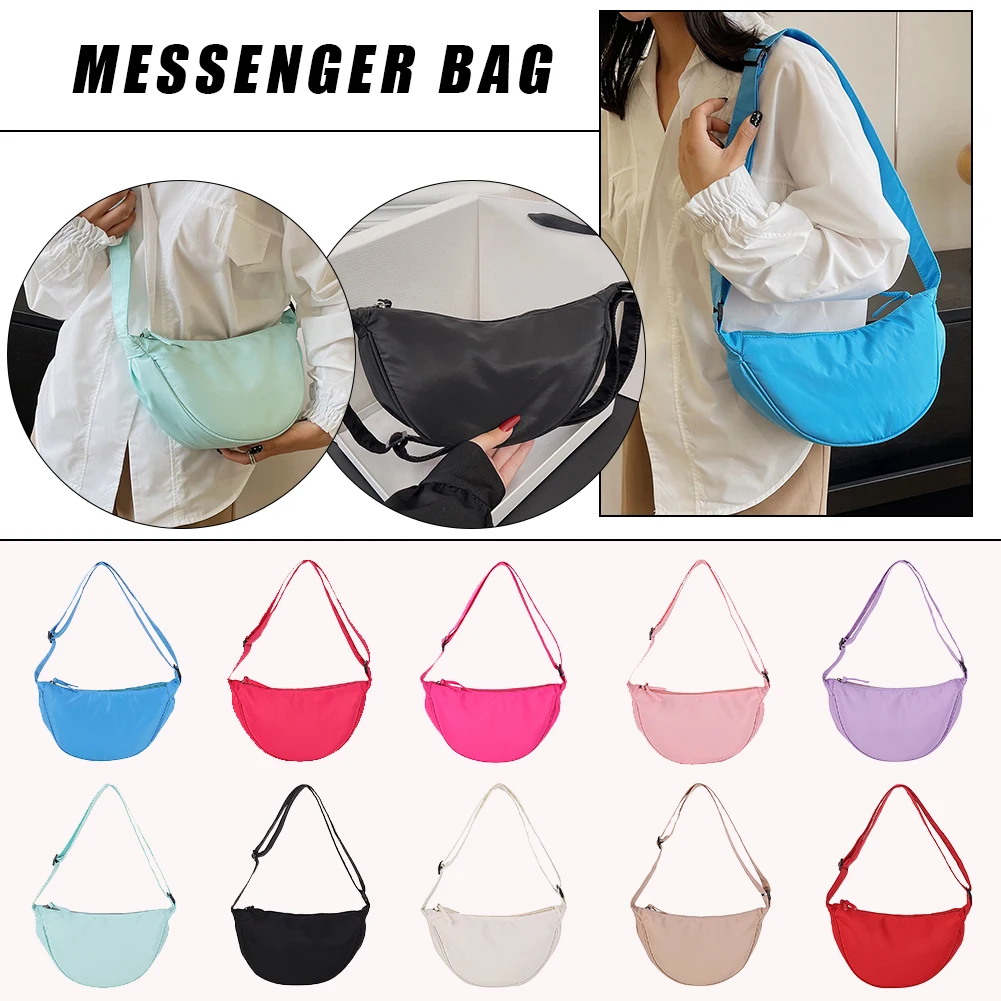 

Elegant Crescent Nylon Crossbody Bag for Women Fashionable Handbags Perfect for Daily Use and Special Occasions