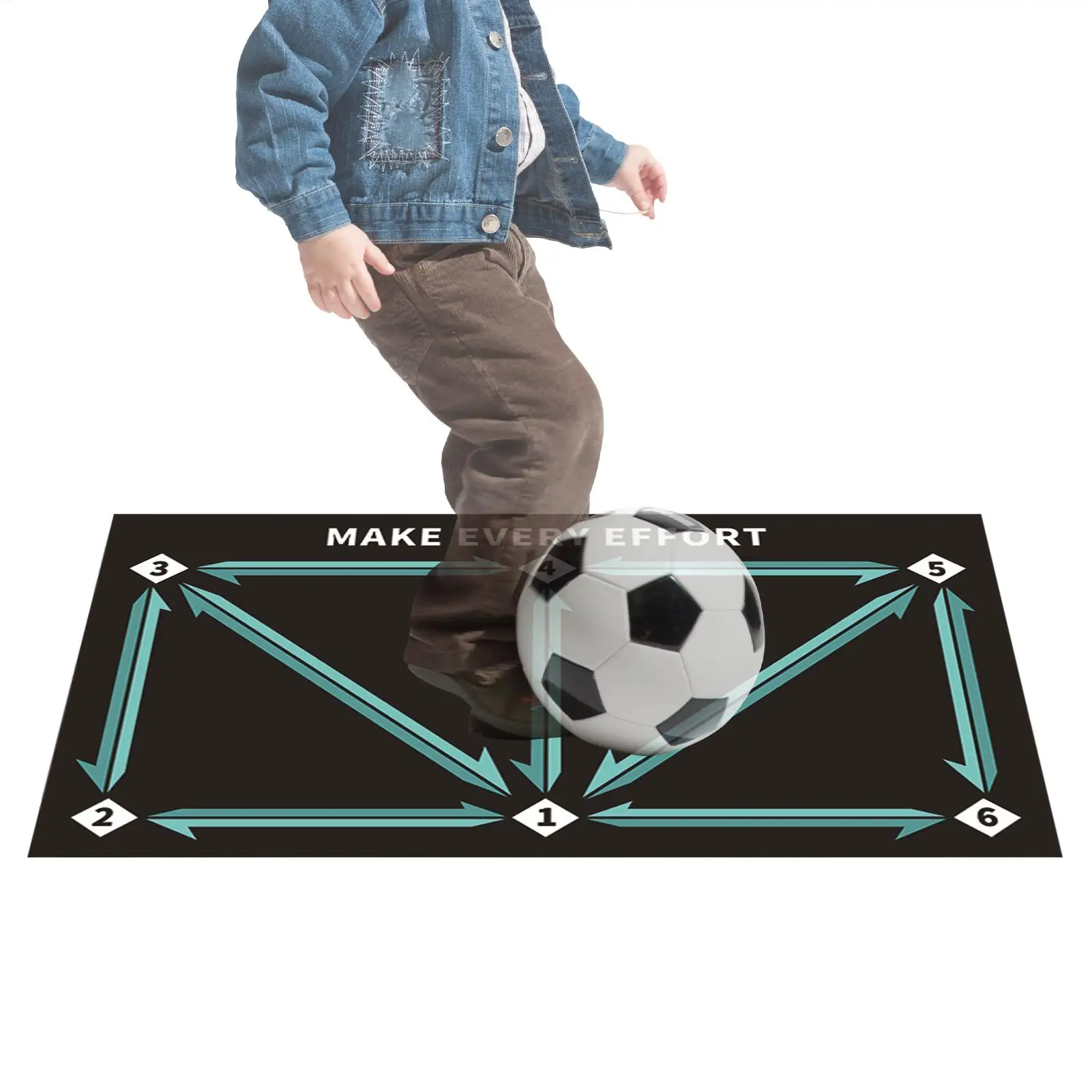 Estera de entrenamiento de paso de fútbol de 90x60cm, estera de práctica de fútbol, sistema de paso, manta de entrenamiento, estera de entrenamiento de Dribble para niños y adultos