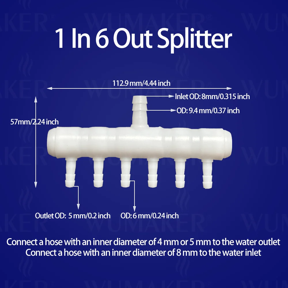 Tubo flessibile in plastica Flusso d'acqua Splitter Deviatore Giunto a pagoda Multi testa Liquido Separato Irrigazione Piantagione da giardino Laboratorio di pesci
