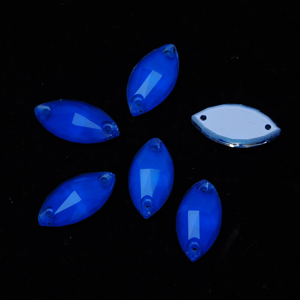 3223 Navette Neno Fluoreszierende Leuchtende Acryl-Nähsteine, abgeschrägte Kristallsteine für Jacken und Kleidung – Detail 3