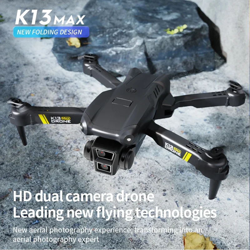 K13Max Drone 8k Dual HD Camera WIFI Obstacle Avoidance Aerial Photography Profesional Optical flow Foldable Mini Quadcopter Toys