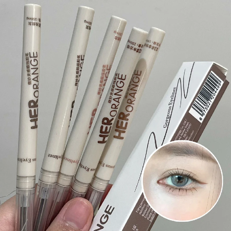 1Pc HERORANGE 5 Colors Eyeliner Gel Pen Long Lasting Waterproof Latte Coffee Mate Silkworm Eye Makeup Cosmetic