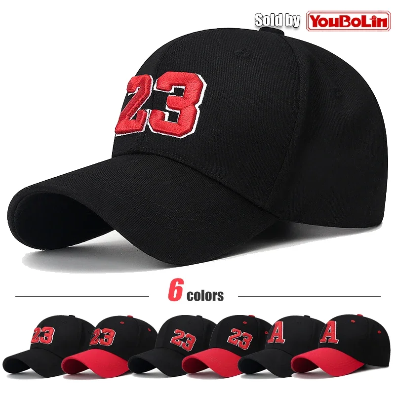 New Team Number 23 Sport Baseball Cap(Football/Basketball/Soccer/Baseball),Unisex 3D Letter Embroidery Street-Style Peaked  Caps
