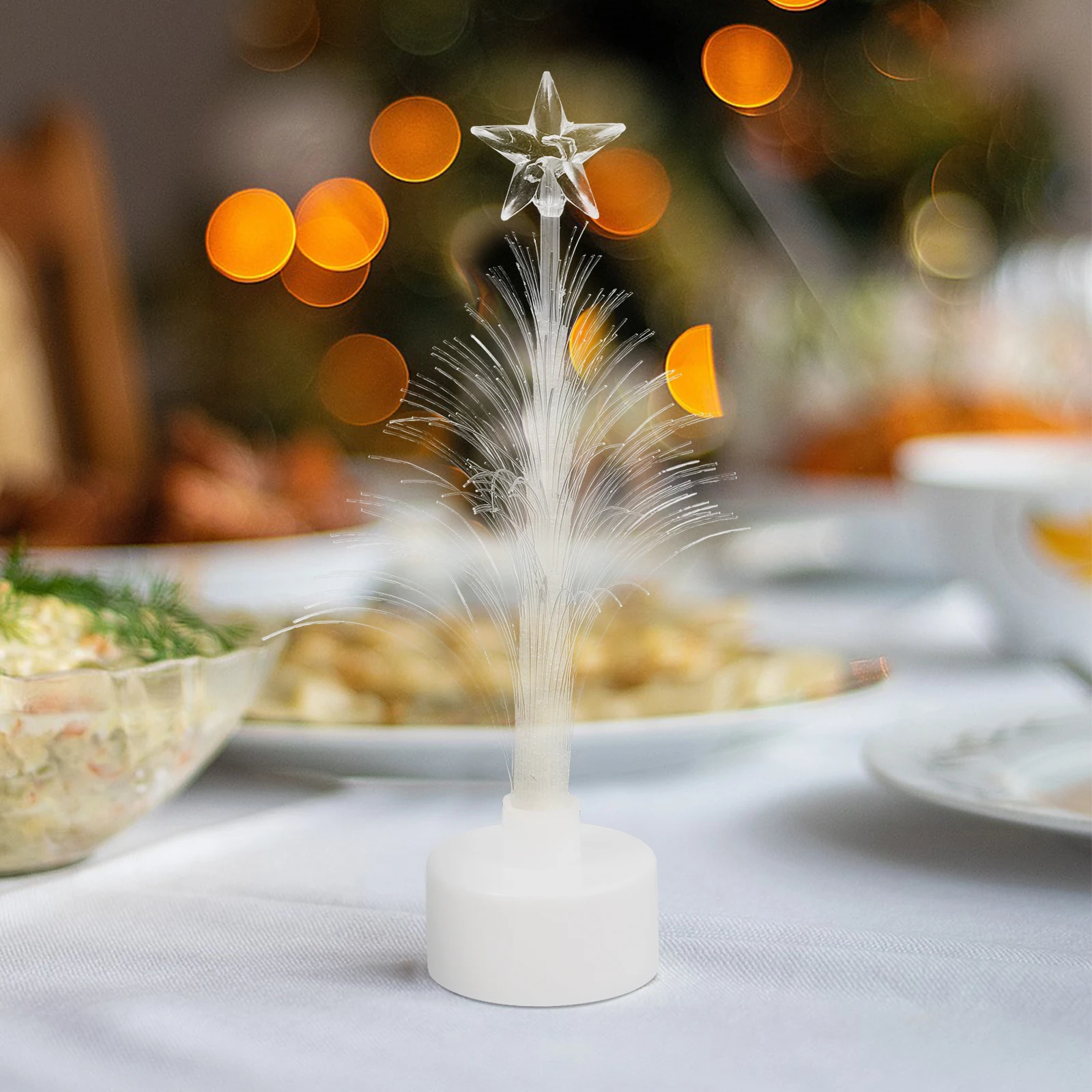 

2 Pcs Glowing Christmas Tree Home Decoration Desk Table Decorations Gathering Led Miniature Growing Xmas