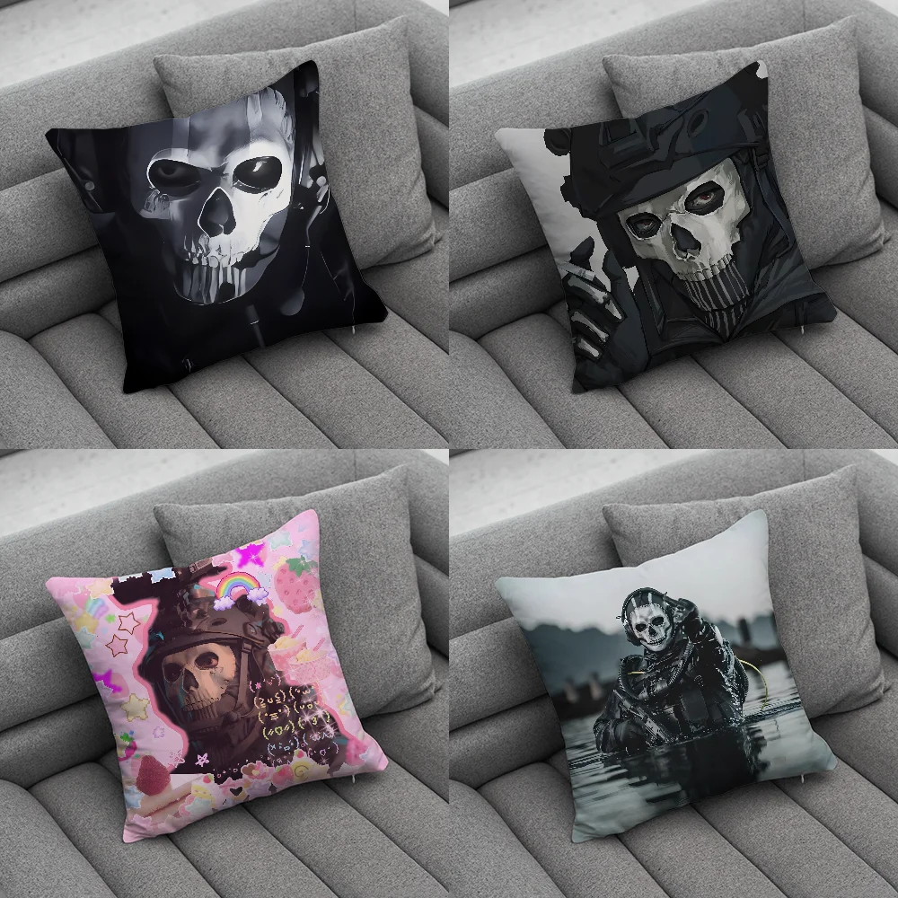 

C-Call-Of D-Duty GhostS Pillow Case Soft Cushion Cases for Farmhouse Sofa Decor Home Decorations and Protector