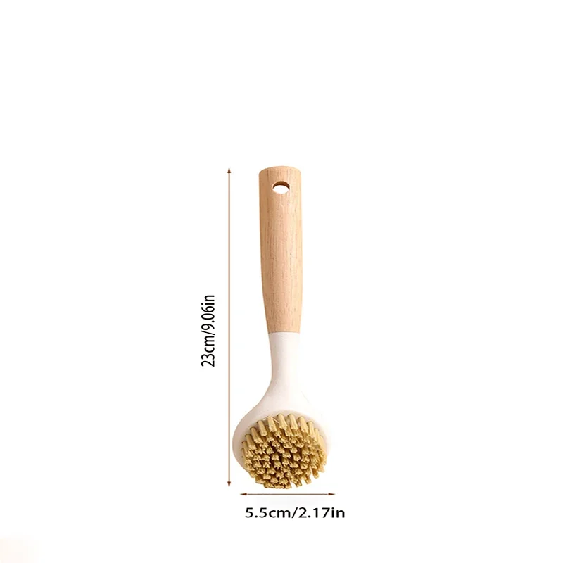Long Handle Hanging Kitchen Cleaning Brush - Multi-Use for Pan, Pot, Dish & Stove, Durable Dishwashing Brush