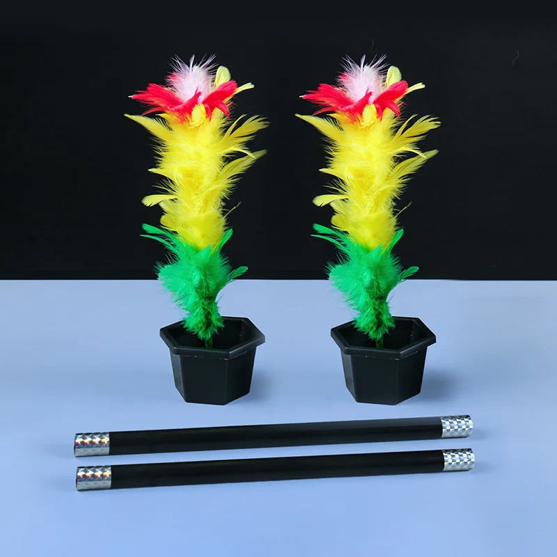 

From sticks to flowers simple performance beginners primary school students presenting magical stage transformation magic tricks