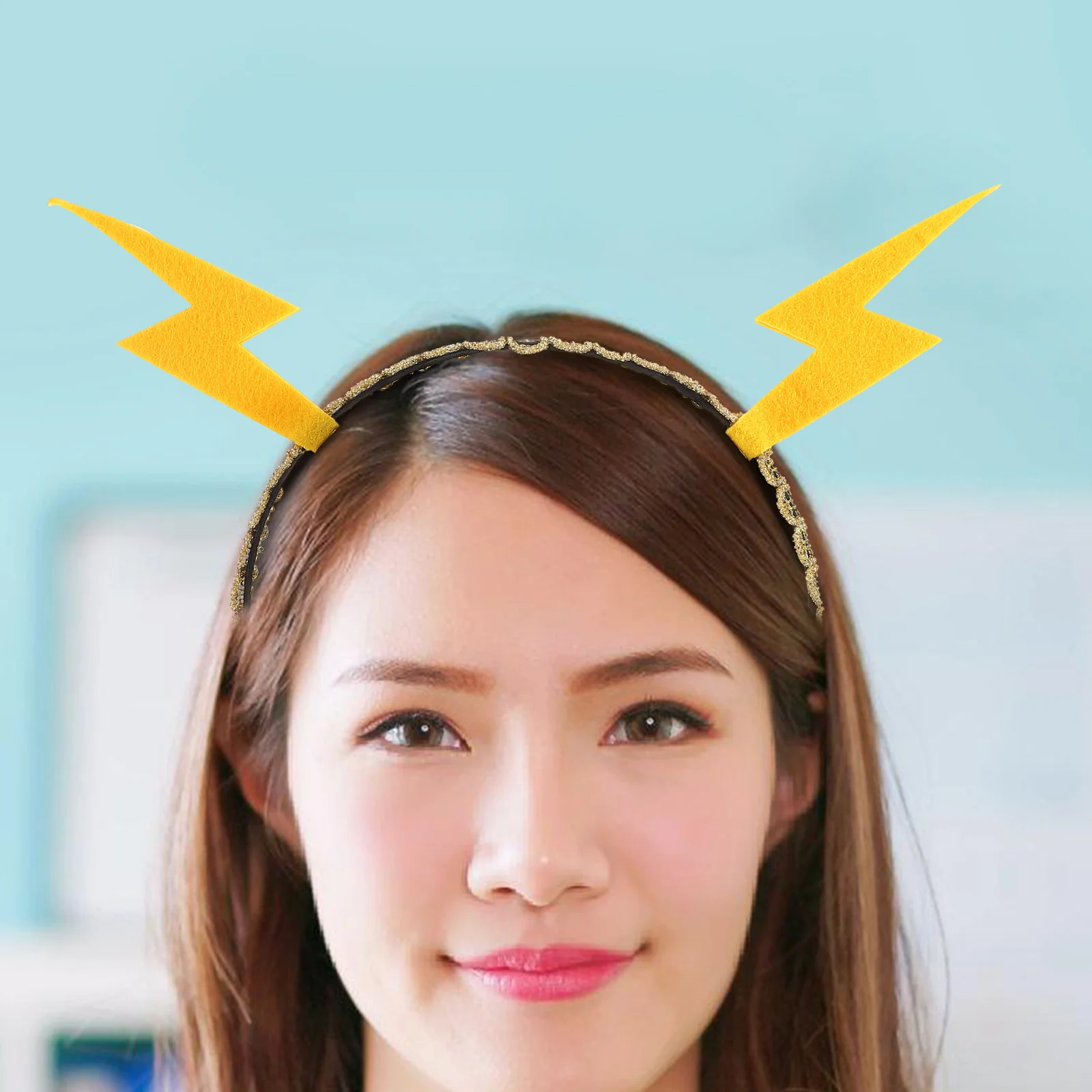 

Adjustable Yellow Felt Hairband Comfortable Party Headdress Cosplay Performance Christmas Photo Prop Headwear