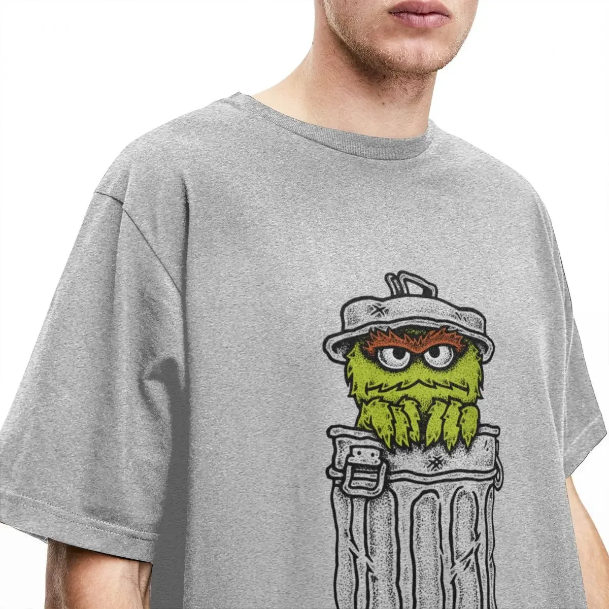 Funny Cartoon Oscar The Grouch Nope Trash Men Women's T Shirt Accessories Hipster Tees Shirts 100% Cotton Original Clothing