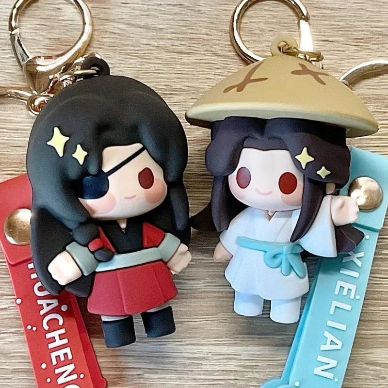 Tian Guan Ci Fu Anime Periferico Xie Lian Hua Cheng Portachiavi mobile in plastica morbida Zaino per auto Piccolo ciondolo Cosplay Giocattolo regalo