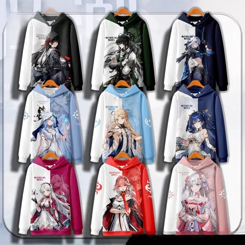 

Popular Game Wuthering Waves Cosplay Hoodie Women Men Harajuku Sweatshirt Streetwear Hip Hop Pullover Hooded Jacket Outerwear