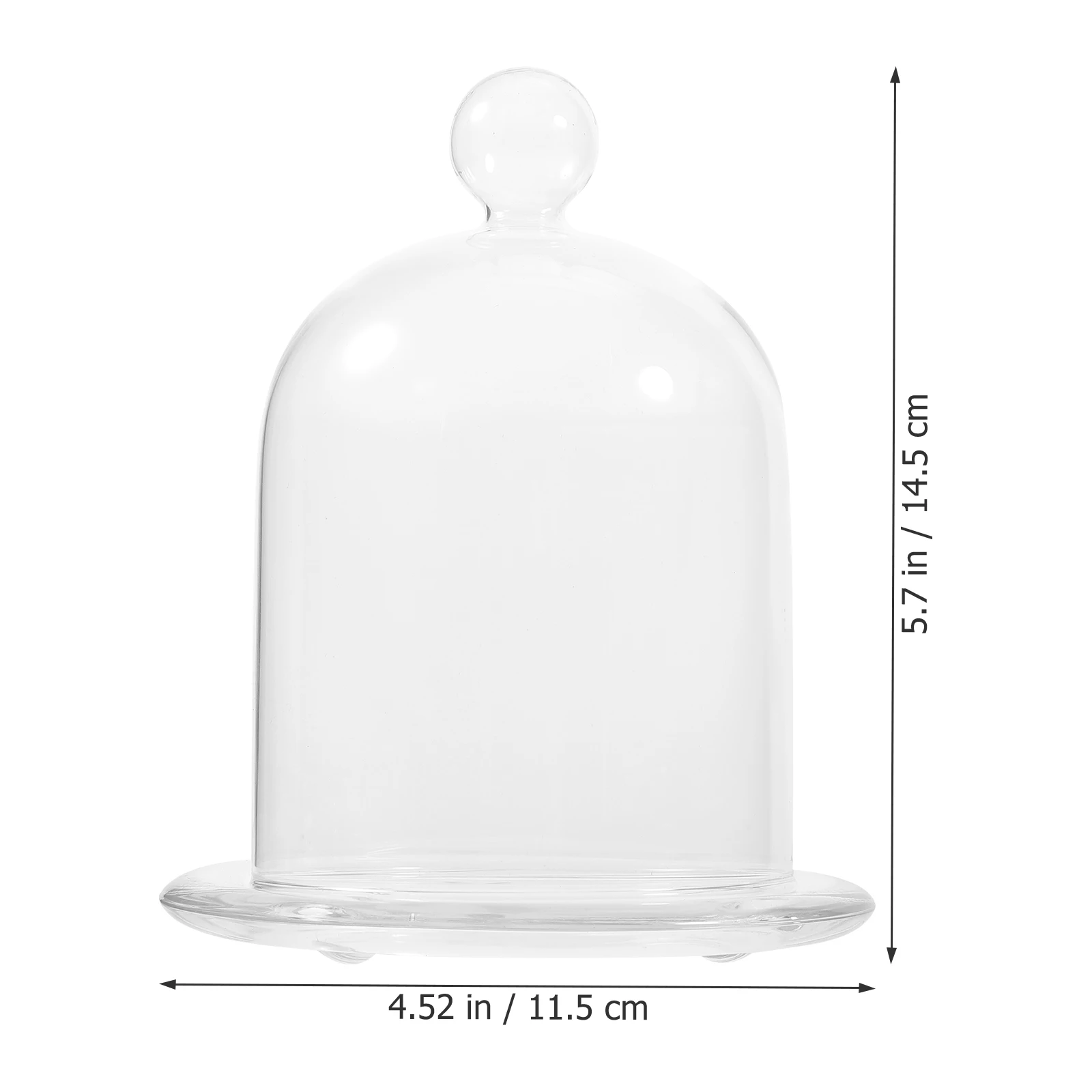 

1Set Glass Dust-Proof Food Cover Transparent Cake Dome with Tray Food Protective Cover for Dessert Snacks Preservation