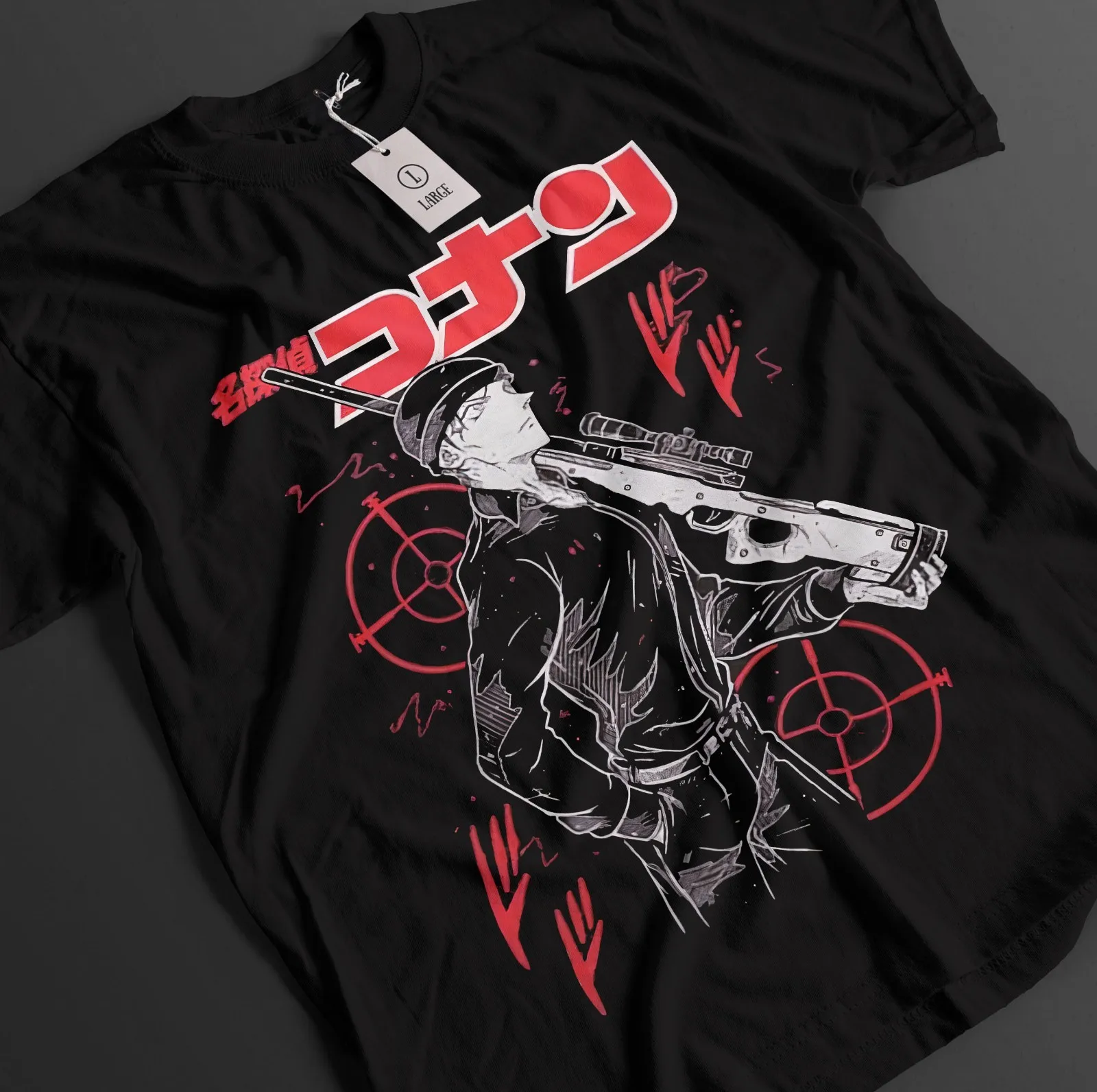 Detective Conan Shirt Case Closed Tshirt Akai T-Shirt Vermouth Gin Ran Anime Tee