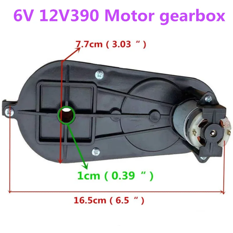 6v12v電気ギアボックス,子供用,車,おもちゃ,アクセサリーの交換用モーターrs390